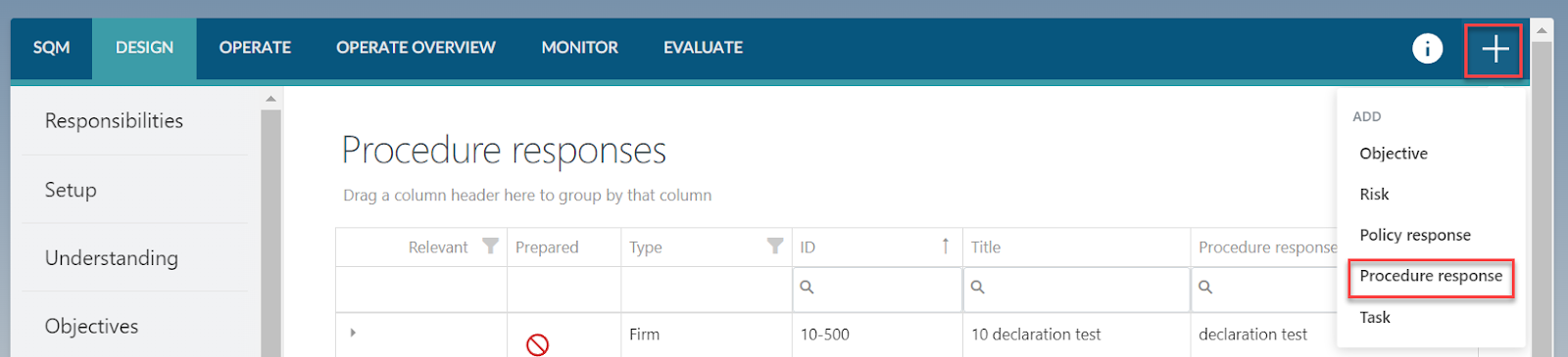 Add a procedure response.
